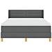 Letto con Rete a Molle con Materasso Grigio Scuro 160x200 cm Tessuto - Foto miniatura 5