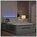 Pouf Letto con Materasso e LED Grigio Chiaro 120x190cm Velluto - Foto miniatura 3