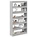 Mobile per libri/divisorio per stanze in rovere nero 100x30x198 cm in legno ingegnerizzato - Foto miniatura 3