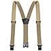 Bretelle Elastiche Per Adulti Con 3 Clip E Ganci In Plastica - Senza Pelle Beige - Foto miniatura 1