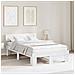 Struttura del letto Bianco 120 x 200 cm Legno di pino massello - Foto miniatura 2
