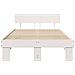 Struttura del letto Bianco 120 x 200 cm Legno di pino massello - Foto miniatura 6