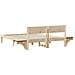 Rete letto con comodini Marrone Legno di pino massello - Foto miniatura 8