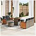 Set Divano da Giardino con cuscino 8 pcs Grigio Poly Rattan - Foto miniatura 2