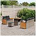 Set Divano da Giardino con cuscino 8 pcs Grigio Poly Rattan - Foto miniatura 3