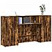 Banco Reception Rovere Fumo 200x50x103,5cm in Legno Multistrato - Foto miniatura 2
