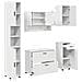 Set di mobili per il bagno 5 pcs Bianco 30 x 35 x 192 cm - Foto miniatura 1