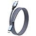 Cavo Usb 3.2 Type-c: Trasferimento Dati Ad Alta Velocità 10gbps E Ricarica Rapida 60w Blue + Grey 3 M - Foto miniatura 3