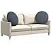 Cuscini per Seduta 2 pcs Grigio scuro Ø 40 x 13 cm Velluto - Foto miniatura 3