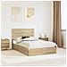 Letto con Contenitore con testiera Rovere Sonoma 135 x 190 cm - Foto miniatura 2