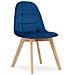 Sedia NUUC in velluto blu navy dal design ergonomico x2 - Foto miniatura 2