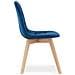 Sedia NUUC in velluto blu navy dal design ergonomico x2 - Foto miniatura 6