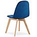 Sedia NUUC in velluto blu navy dal design ergonomico x2 - Foto miniatura 5