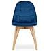 Sedia NUUC in velluto blu navy dal design ergonomico x2 - Foto miniatura 3