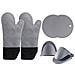 Set Da Cucina In Silicone Resistente Al Calore: Guanti Da Forno, Presine E Mini Guanti A Pinza - Foto miniatura 3