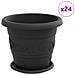 Vasi per Piante 24 pcs Nero Ø 26 x 21.5 cm Plastica - Foto miniatura 1