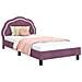 Struttura letto bambini con testata Viola 90 x 190 cm Velluto - Foto miniatura 1