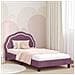 Struttura letto bambini con testata Viola 90 x 190 cm Velluto - Foto miniatura 2