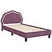 Struttura letto bambini con testata Viola 90 x 190 cm Velluto - Foto miniatura 4