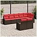 Set Divano da Giardino Marrone polyrattan - Foto miniatura 3