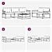 Set di divani da esterno 6 pcs Bianco e Beige 79 x 79 x 37 cm - Foto miniatura 7