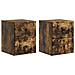 Mobiletto da notte a muro 2 pcs Rovere Fumo 34,5 x 33 x 40 cm - Foto miniatura 1