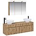 Set di Armadi da Bagno 4 pcs Rovere Artigianale - Foto miniatura 1