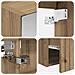 Set di Armadi da Bagno 4 pcs Rovere Artigianale - Foto miniatura 9