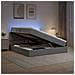 Letto con contenitore LED e materasso Grigio Scuro 140 x 200 cm - Foto miniatura 2