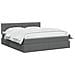 Letto con contenitore LED e materasso Grigio Scuro 140 x 200 cm - Foto miniatura 3