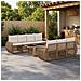Set Divano da Giardino 8 pz Beige e Bianco Crema polyrattan - Foto miniatura 5