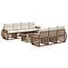 Set Divano da Giardino 8 pz Beige e Bianco Crema polyrattan - Foto miniatura 1