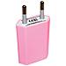 Alimentatore Spina Con Porta Usb - Rosa - Caricabatterie Universale - Foto miniatura 1