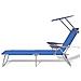 Lettino Prendisole con Baldacchino in Acciaio Blu - Foto miniatura 6