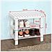 Scarpiera, Portascarpe, Panca Da Bagno, Bianco, Fsr02-k-w - Foto miniatura 4