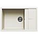 Lavello Unico 310 Granitek 78x50 cm 1 vasca con gocciolatoio Colore Bianco Antico 62 - Foto miniatura 1