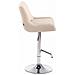 Set 2 Sgabelli Bancone Imbottiti Club in Similpelle - Coppia Sedie Alte Cucina con Schienale e Poggiapiedi, Altezza Regolabile 67-87 cm Crema - Foto miniatura 3