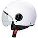 Casco Jet Demi Urban Moto Omologato Ece 22 Visiera Avio Sferica Sonicmoto Bianco S - Foto miniatura 4