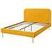 Letto In Velluto Giallo 140 X 200 Cm Flayat - Foto miniatura 9