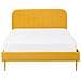 Letto In Velluto Giallo 140 X 200 Cm Flayat - Foto miniatura 17