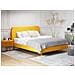 Letto In Velluto Giallo 140 X 200 Cm Flayat - Foto miniatura 5
