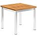 Tavolino Da Giardino 45x45x38cm In Legno Acacia E Acciaio Inox - Foto miniatura 1