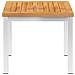 Tavolino Da Giardino 45x45x38cm In Legno Acacia E Acciaio Inox - Foto miniatura 2
