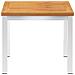 Tavolino Da Giardino 45x45x38cm In Legno Acacia E Acciaio Inox - Foto miniatura 3