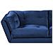 Divano A 3 Posti In Velluto Blu Navy Lenvik - Foto miniatura 8
