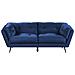 Divano A 3 Posti In Velluto Blu Navy Lenvik - Foto miniatura 1