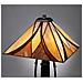 Lampada Da Tavolo A 2 Luci Bronzo, Vetro Tiffany, E27 - Foto miniatura 4