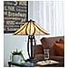 Lampada Da Tavolo A 2 Luci Bronzo, Vetro Tiffany, E27 - Foto miniatura 2