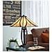 Lampada Da Tavolo A 2 Luci Bronzo, Vetro Tiffany, E27 - Foto miniatura 8