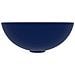 Lavandino da Bagno in Ceramica Blu Scuro Rotondo - Foto miniatura 2